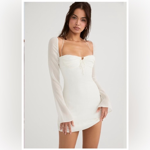 House of CB Babydoll dress in white - Picture 1 of 6